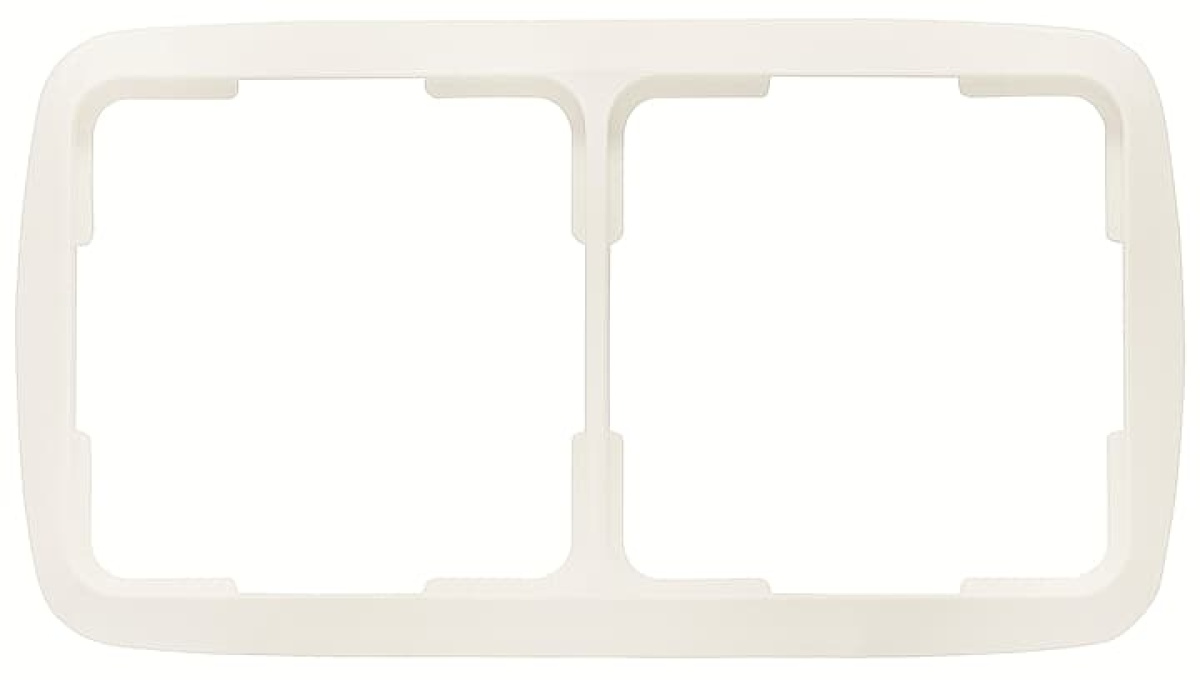 Frame 2-gang Alpine white - Arco