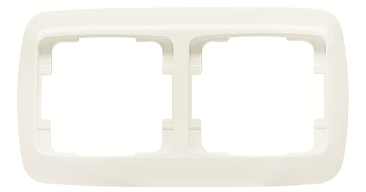 Frame 2-gang Alpine white - Arco