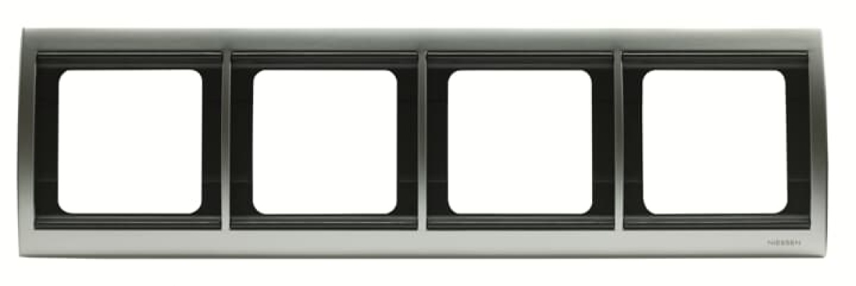 Frame horizontal 4-gang Titanium - Olas