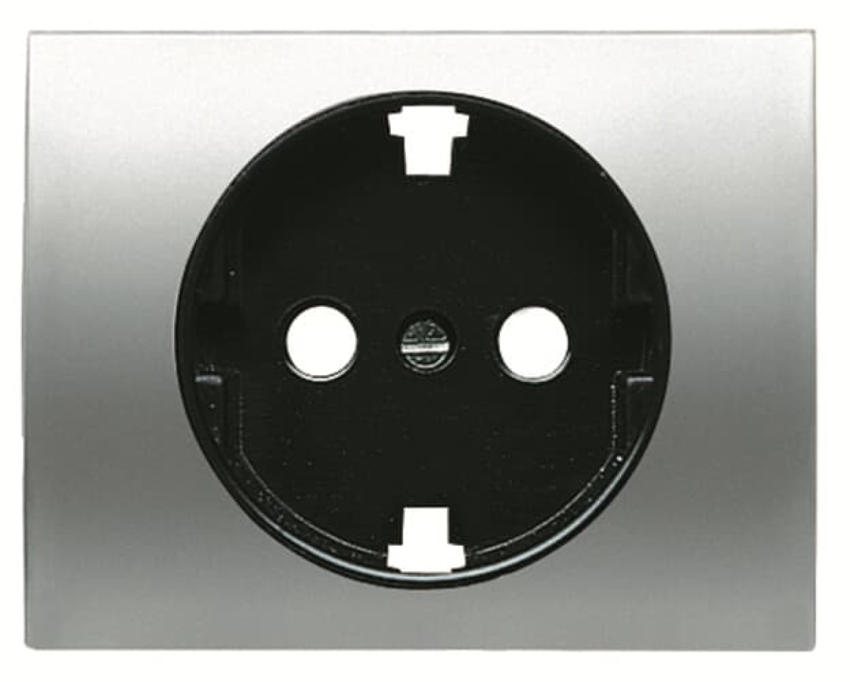 Cover socket outlet Central cover plate for Socket outlet Without imprint Titanium - Olas