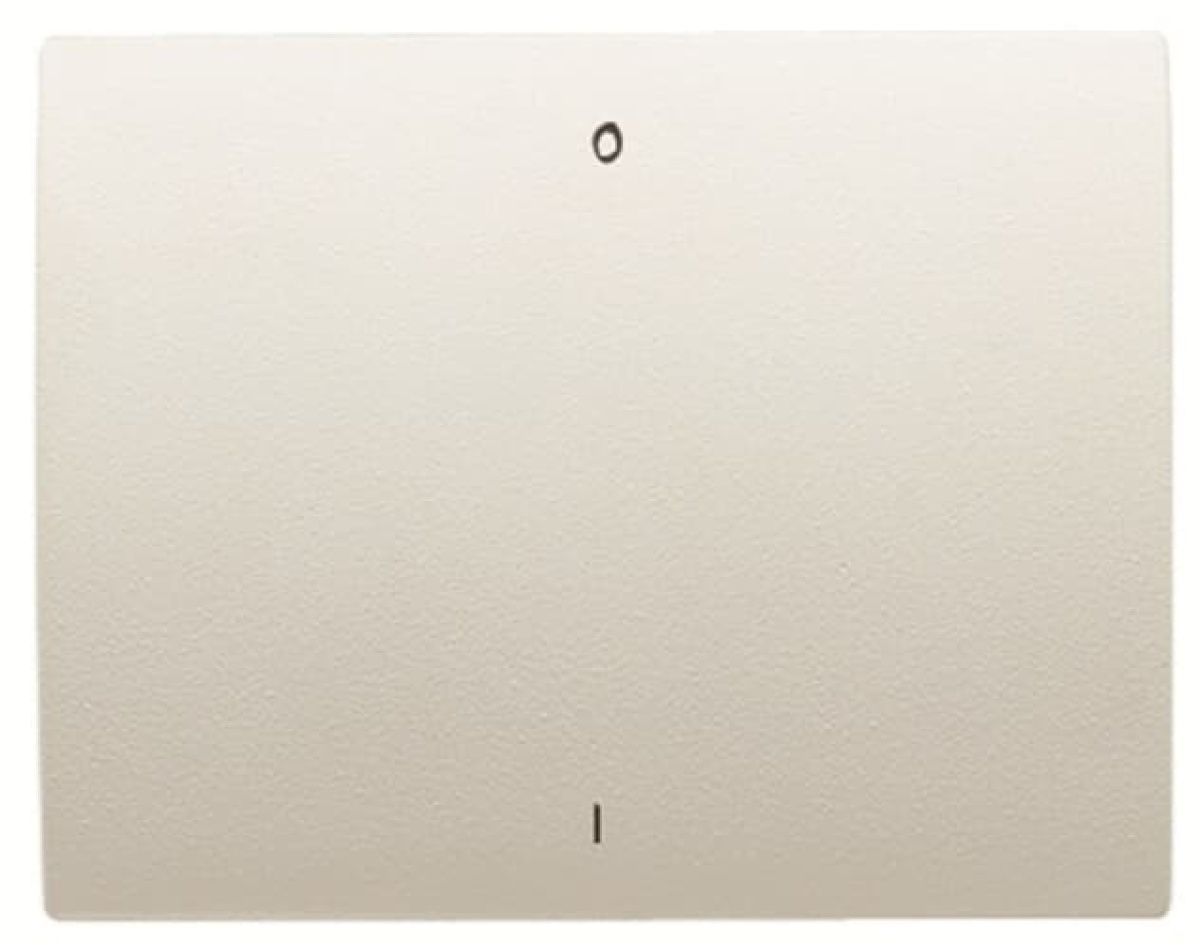 Rocker Characters 0 and 1 for Switchpush button, Single rocker Cream white - Olas