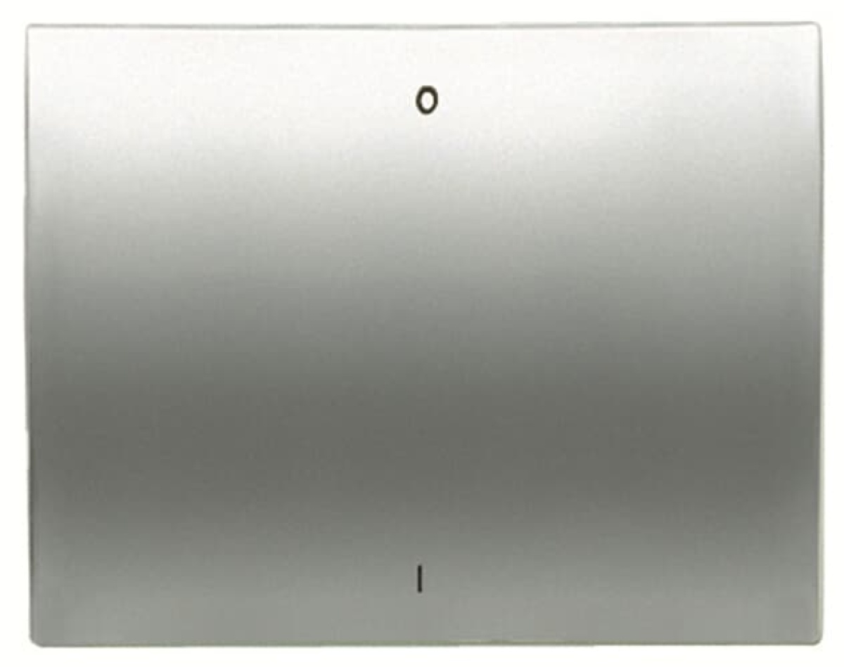 Rocker Characters 0 and 1 for Switchpush button, Single rocker Titanium - Olas