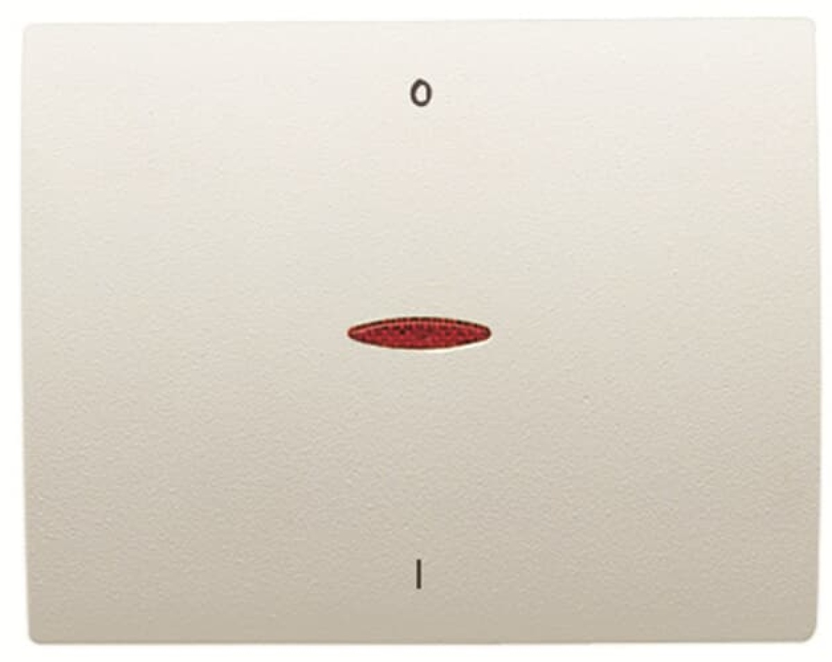 Rocker Characters 0 and 1 for Switchpush button, Single rocker Cream white - Olas