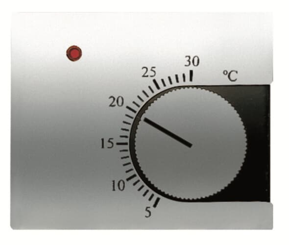 Cover plate Various symbols for Thermostat Turn button Titanium - Olas
