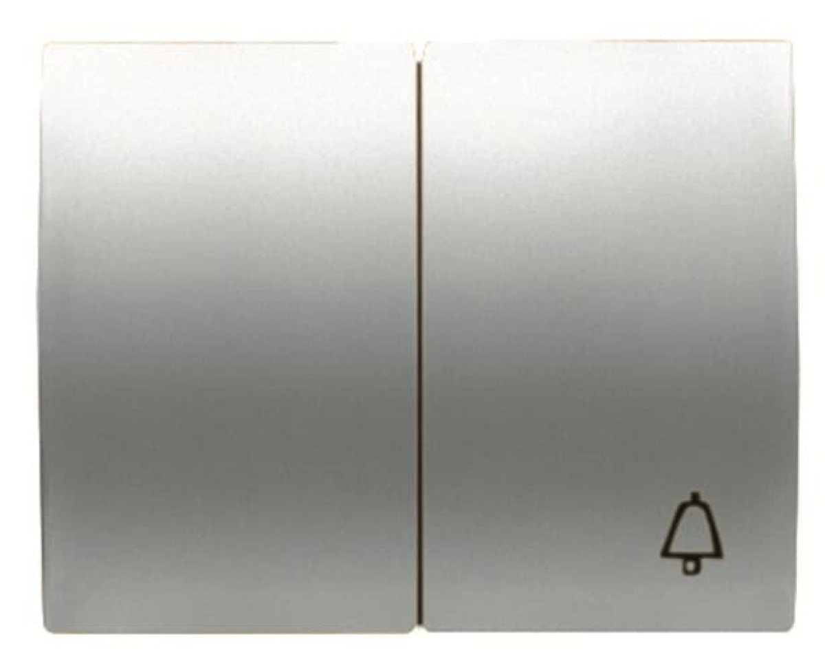 Rocker switch Symbol "bell" for Switchpush button, Two-part rocker Titanium - Olas