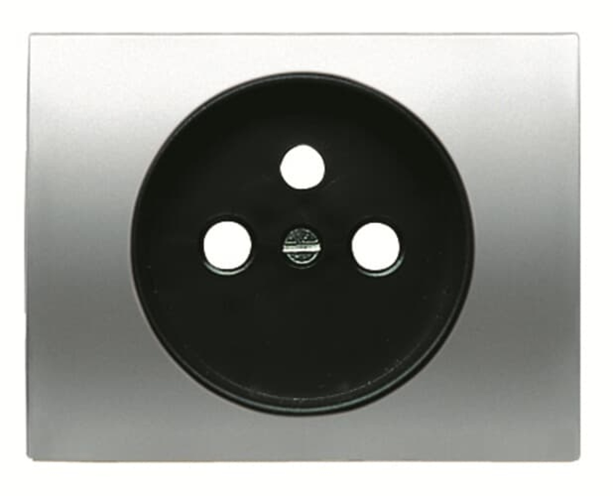 Cover socket outlet Central cover plate for Socket outlet Without imprint Titanium - Olas