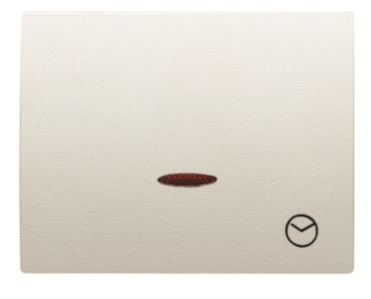Cover plate Time indication for Time switch Single push button Cream white - Olas