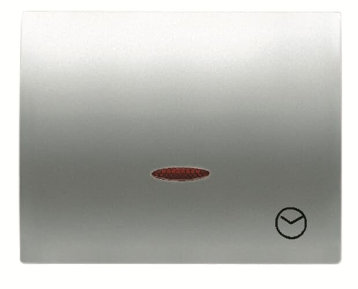 Cover plate Time indication for Time switch Single push button Titanium - Olas