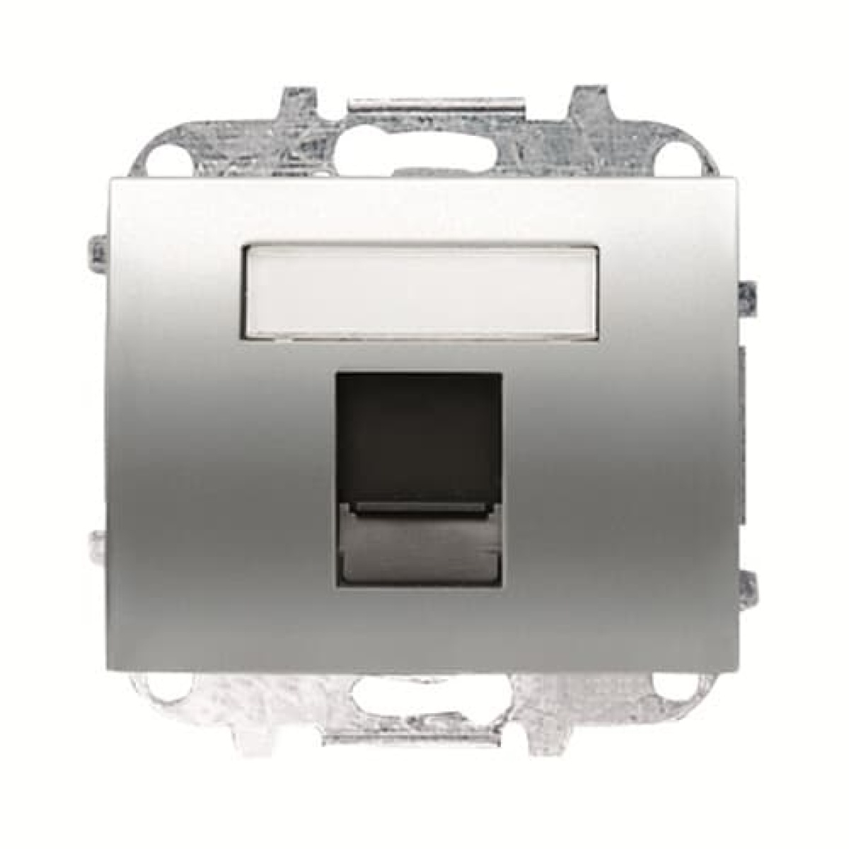 Cover plate Data connection 1 gang Titanium - Olas