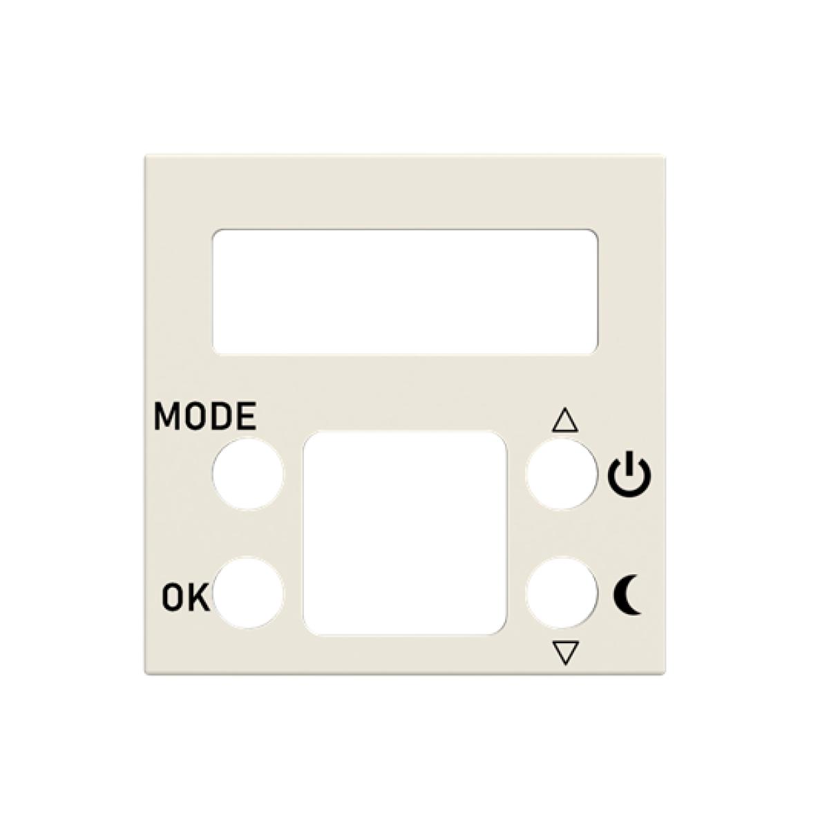 Cover plate for digital thermostat- 2M - White for Thermostat Central cover plate White - Zenit