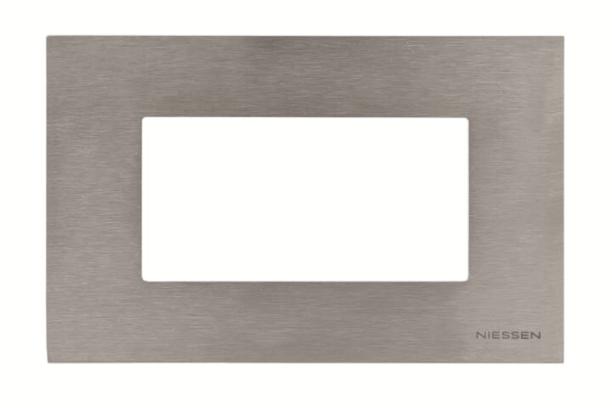 Frame 4 modules 1gang Stainless Steel - Zenit