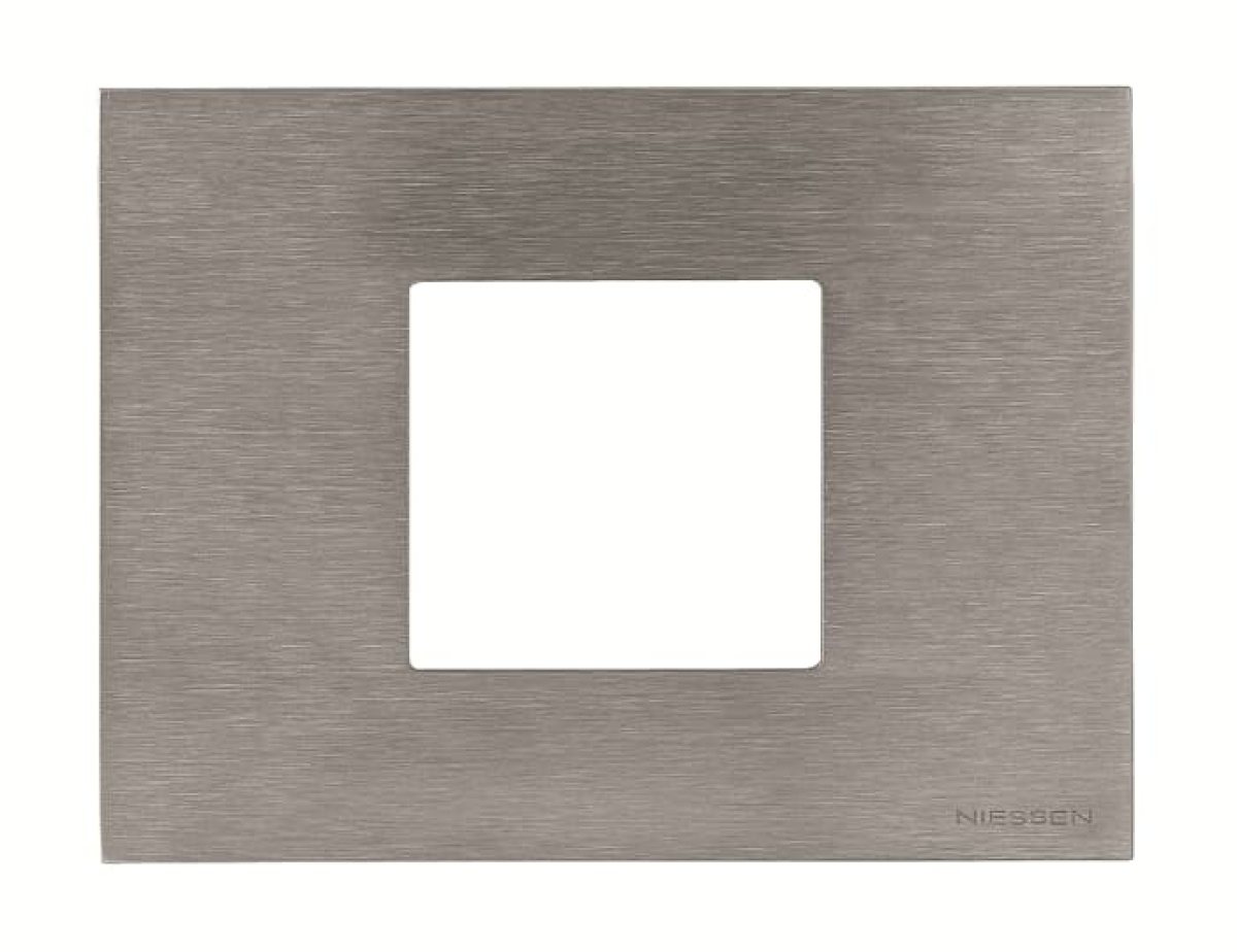 Frame 2 modules 1gang Stainless Steel - Zenit