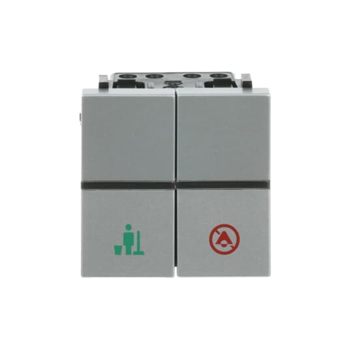 DNDMUR room with LED exchangeable 2 rocker Silver - Zenit