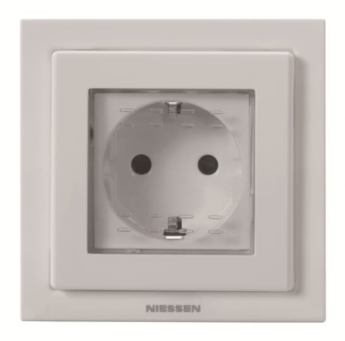Socket outlet insertcover Protective contact SCHUKO Without imprint Hinged Lid White - Zenit