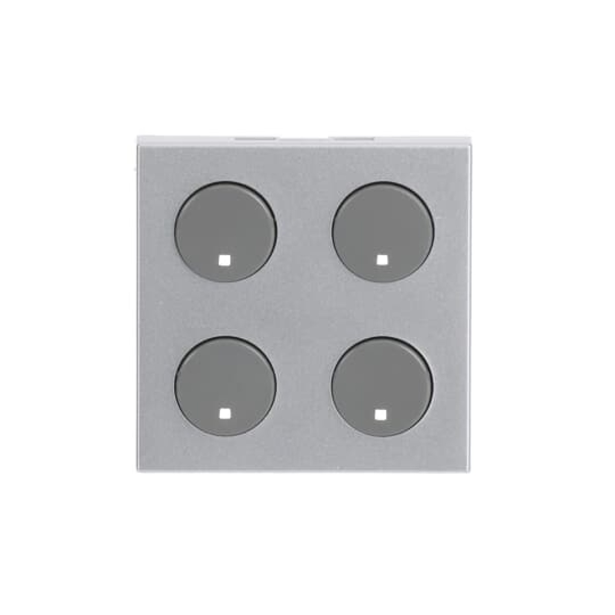 Rocker Switchpush button with Various symbols Silver - Zenit