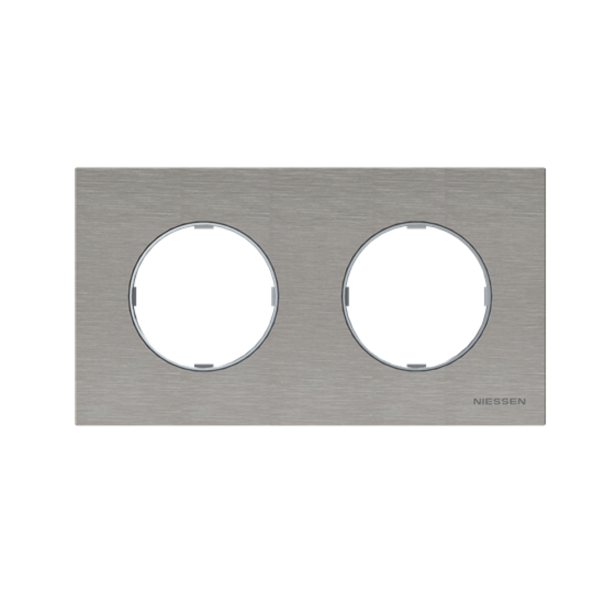 Frame 2-gang Stainless steel - Skymoon