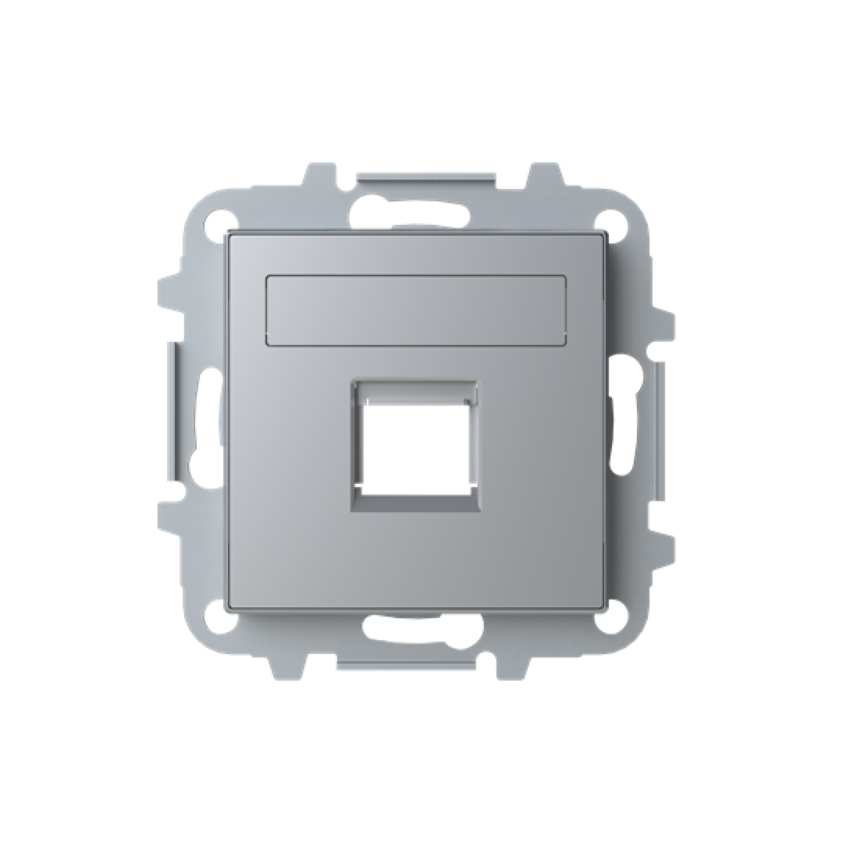 Cover plate Data connection 1 gang Silver - Sky Niessen