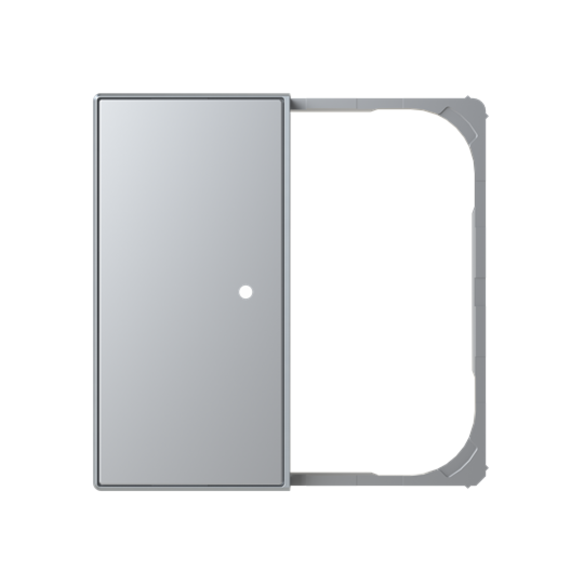 Cover plate Without imprint for Switchpush button Two-part button Silver - Sky Niessen