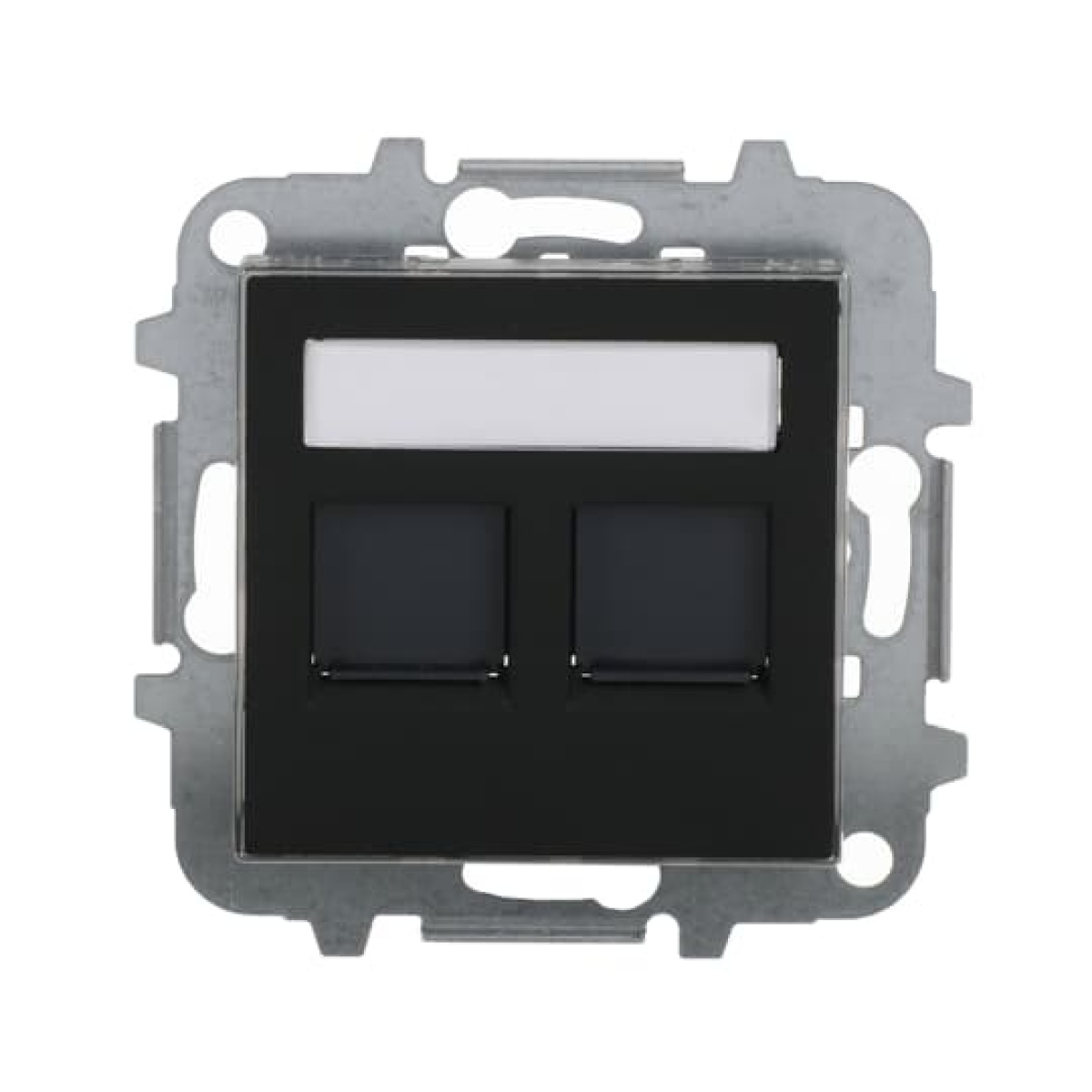 Cover plate Data connection 2 gang Black - Sky Niessen