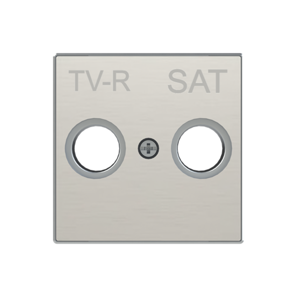Cover plate SAT 2 gang Stainless steel - Sky Niessen
