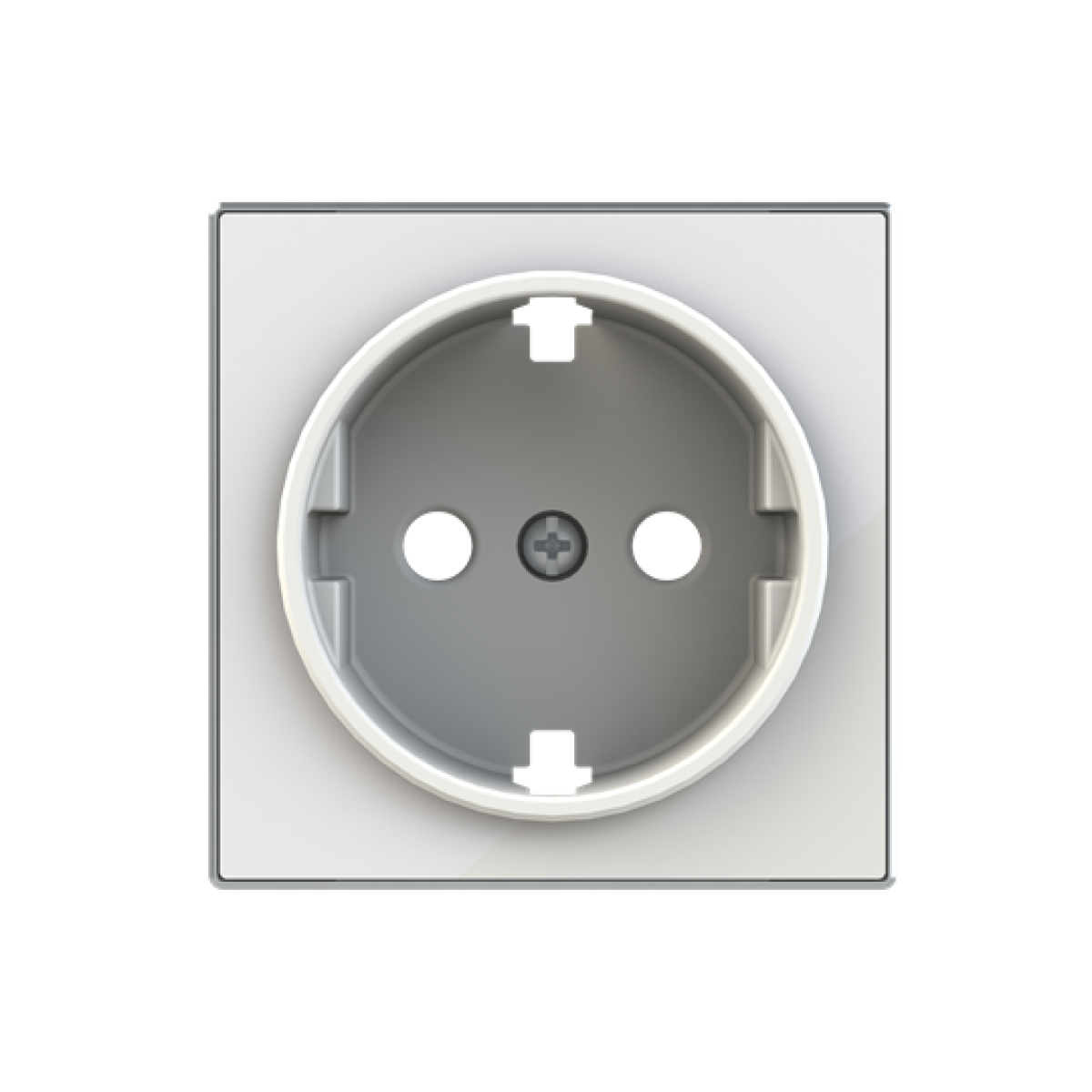 Cover socket outlet Without imprint White Glass - Sky Niessen