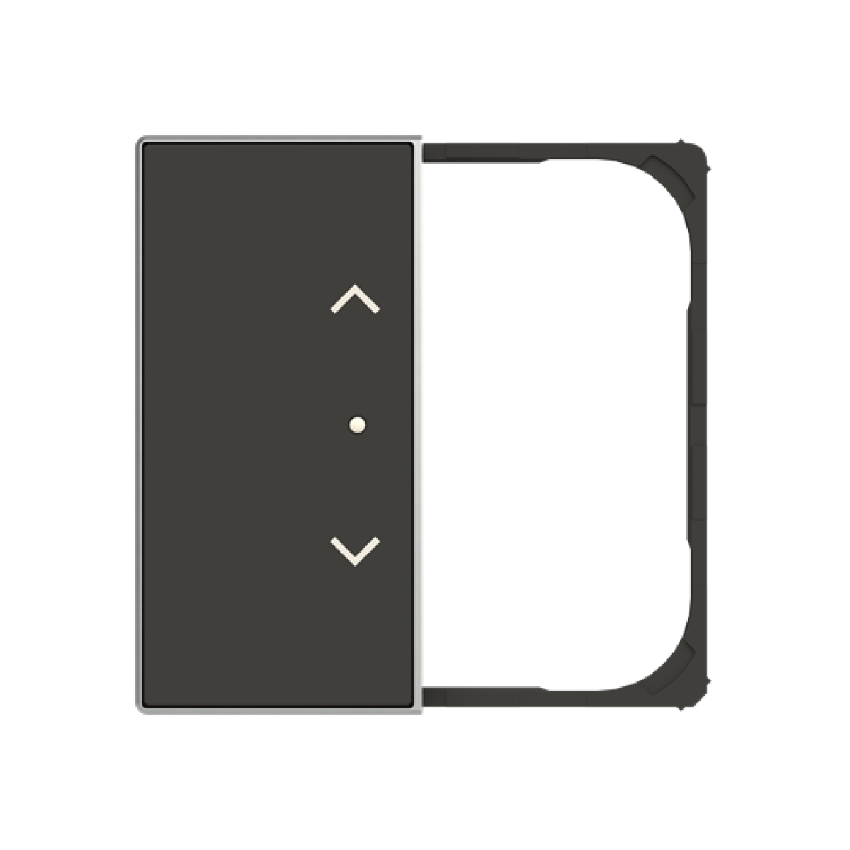 SRB-2-85NS - Cover plate - freehome  KNX 2-gang sensors - Blind - Soft Black