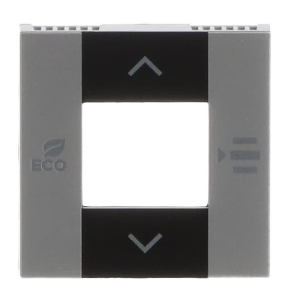 Cover plate Various symbols for Thermostat Central cover plate Silver - Zenit