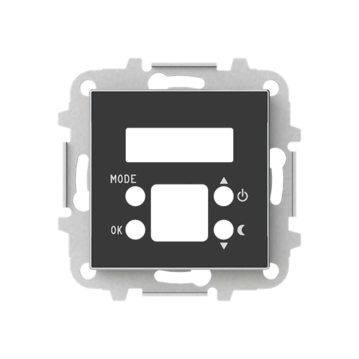 Cover thermostat for Thermostat Central cover plate Black - Sky Niessen