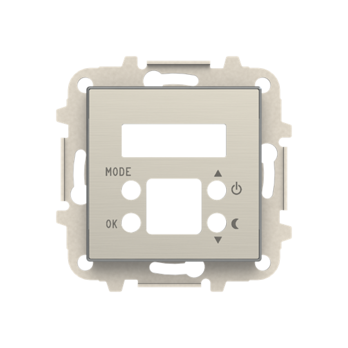 Cover thermostat for Thermostat Central cover plate Stainless steel - Sky Niessen