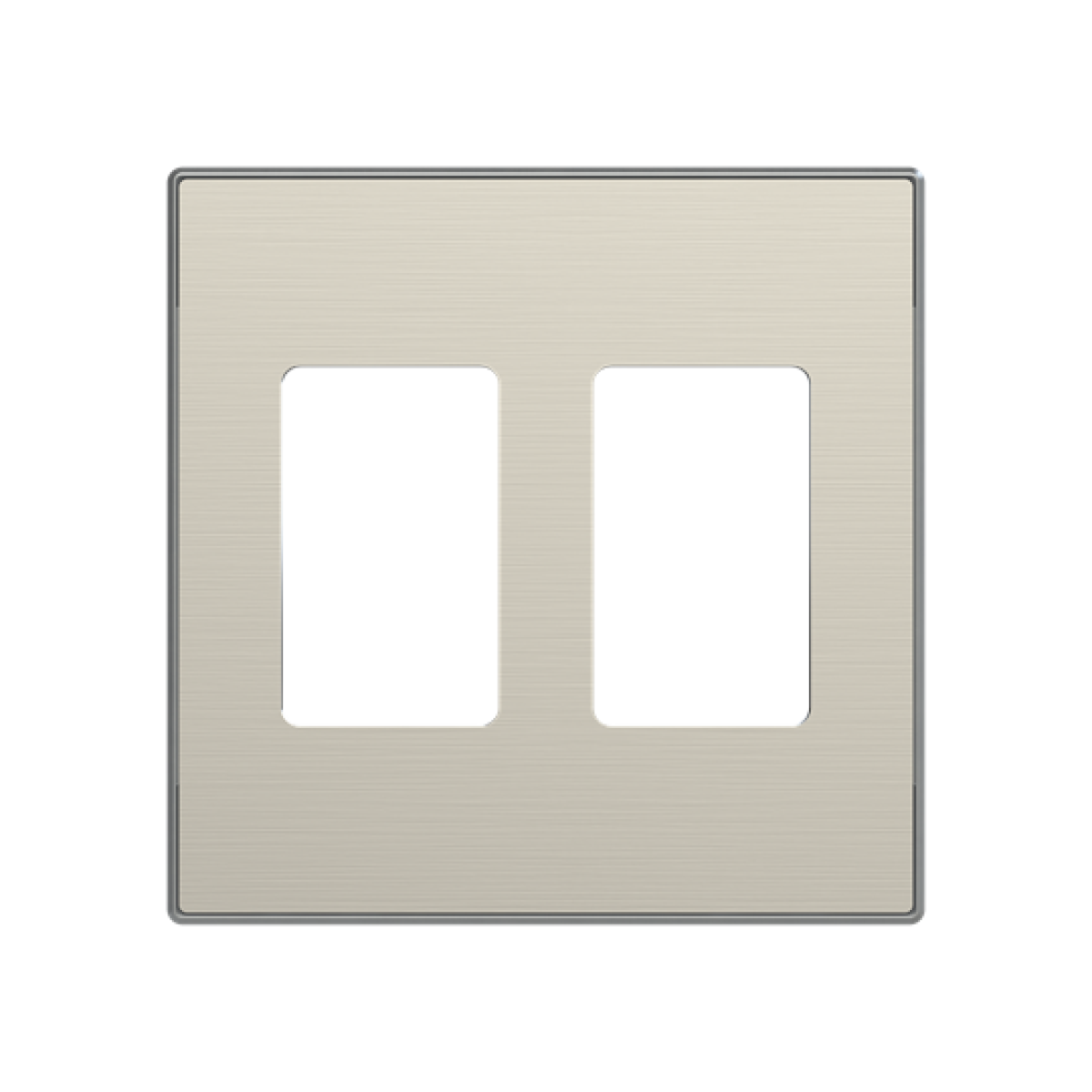 Cover plate VDI 2 gang Stainless steel - Sky Niessen