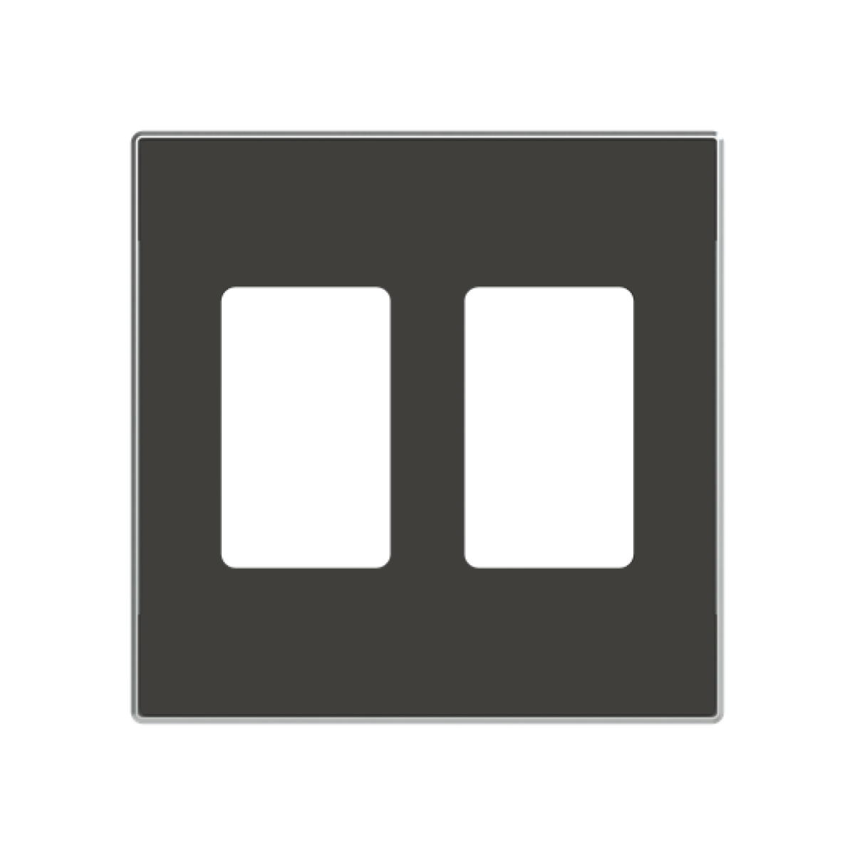 Cover plate VDI 2 gang Black - Sky Niessen