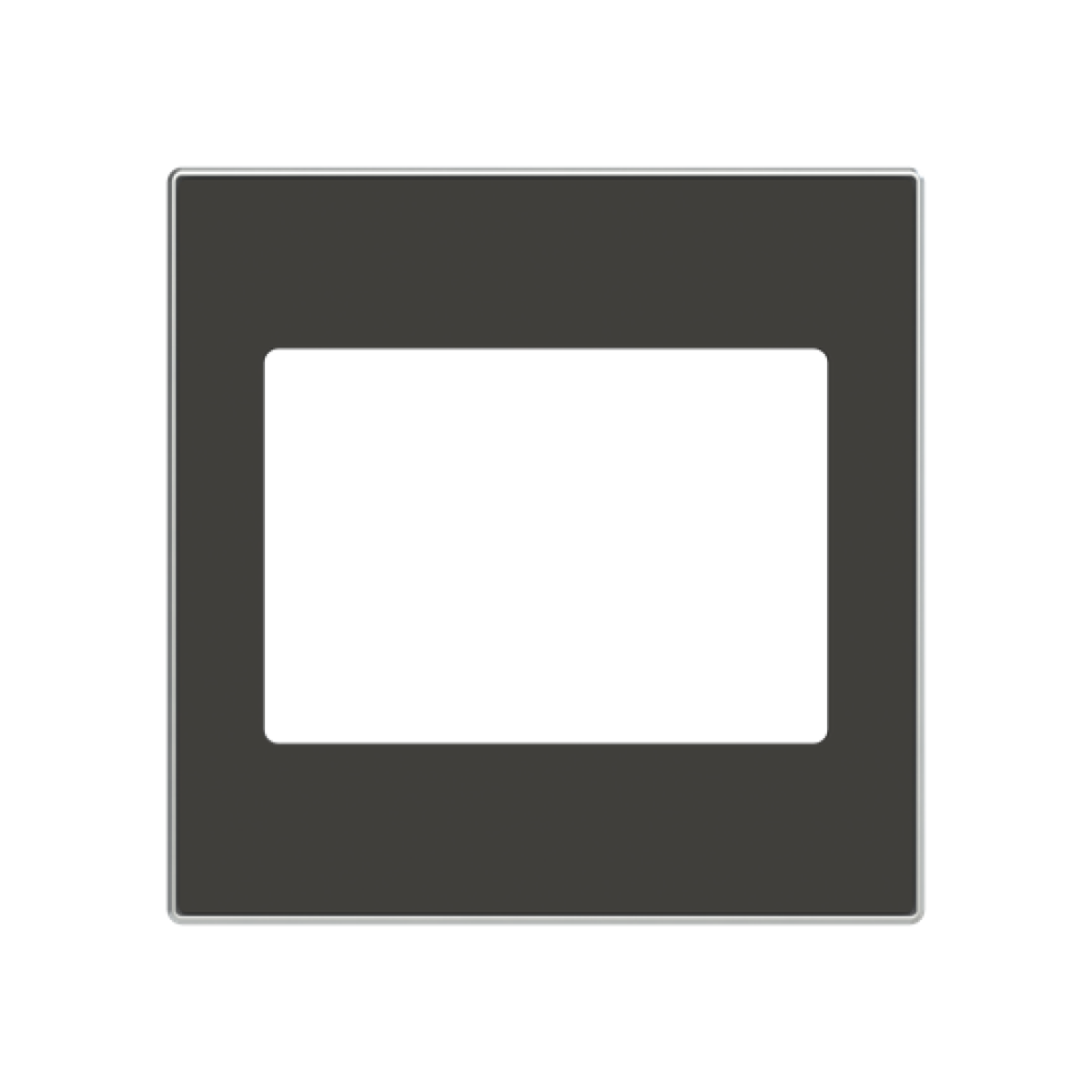 Cover plate Loudspeaker connection 1 gang Black - Sky Niessen