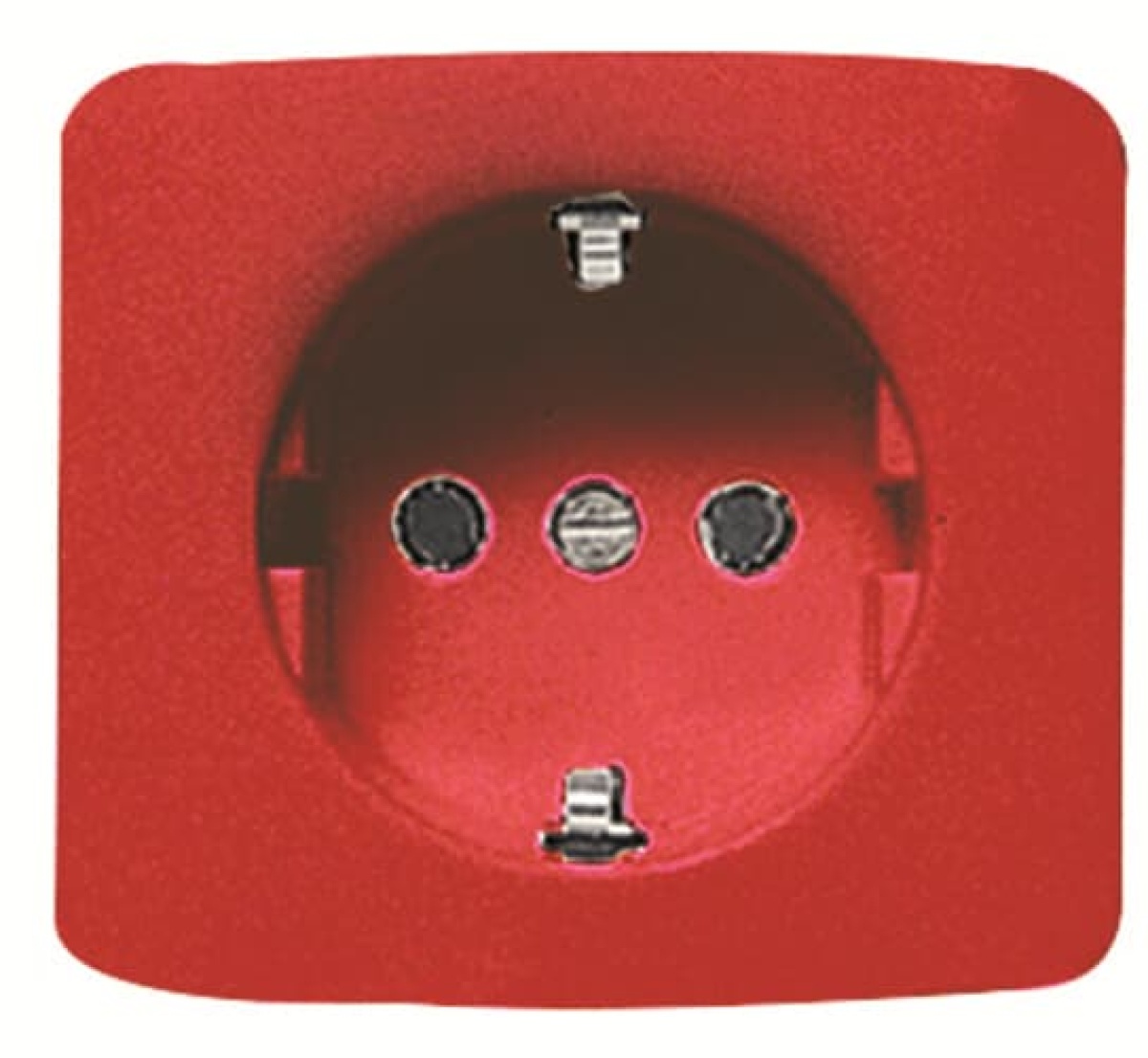 Cover socket outlet Central cover plate for Socket outlet Without imprint Red - Arco