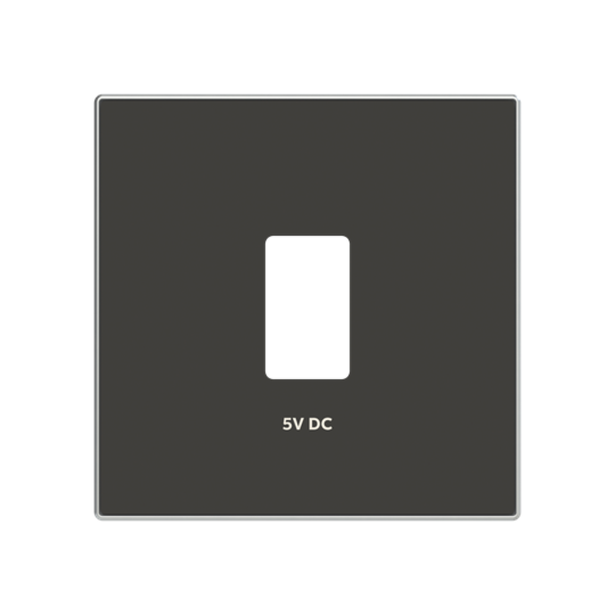 Cover USB charger USB 1 gangs Black  - Sky Niessen