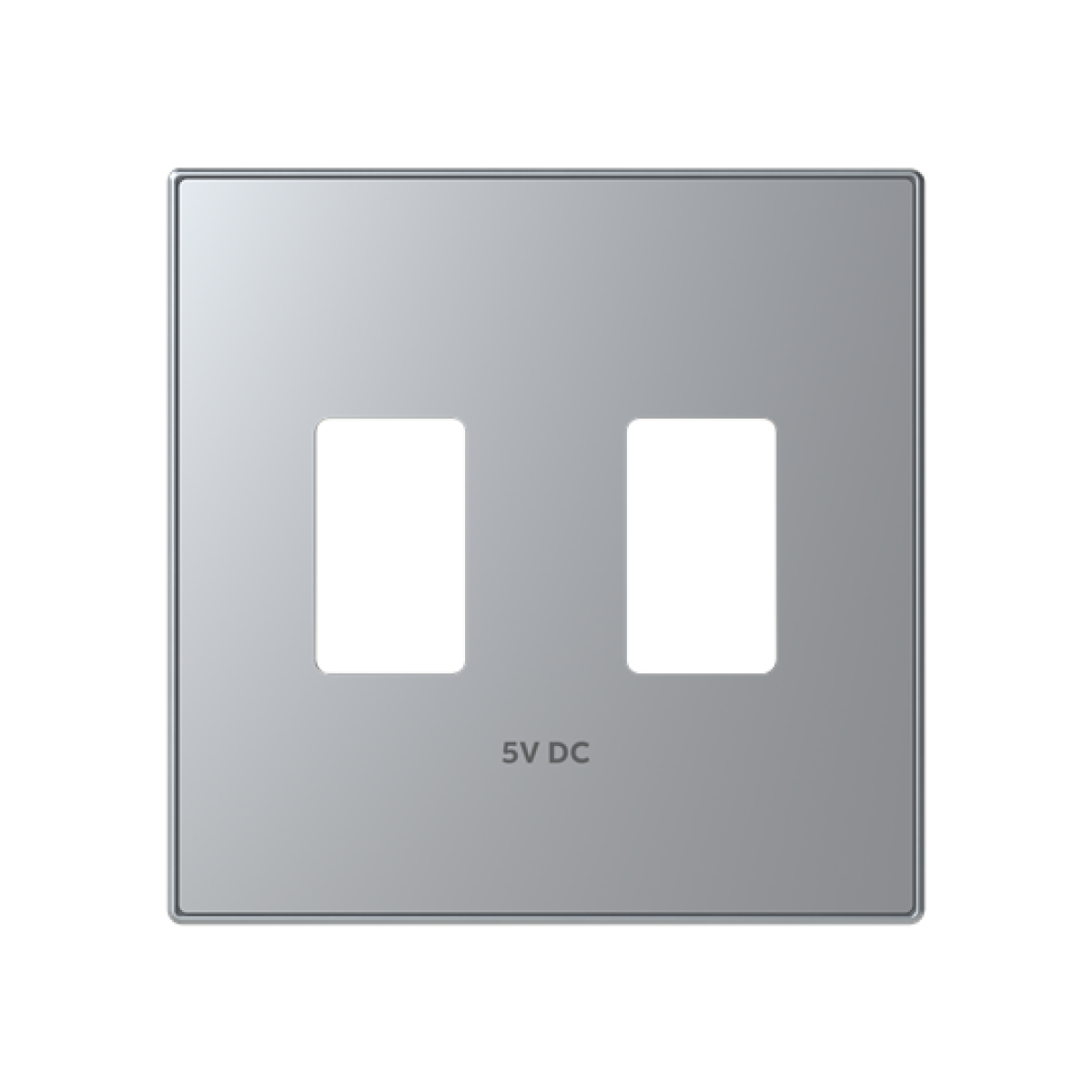 Cover USB charger USB 1 gangs Silver  - Sky Niessen