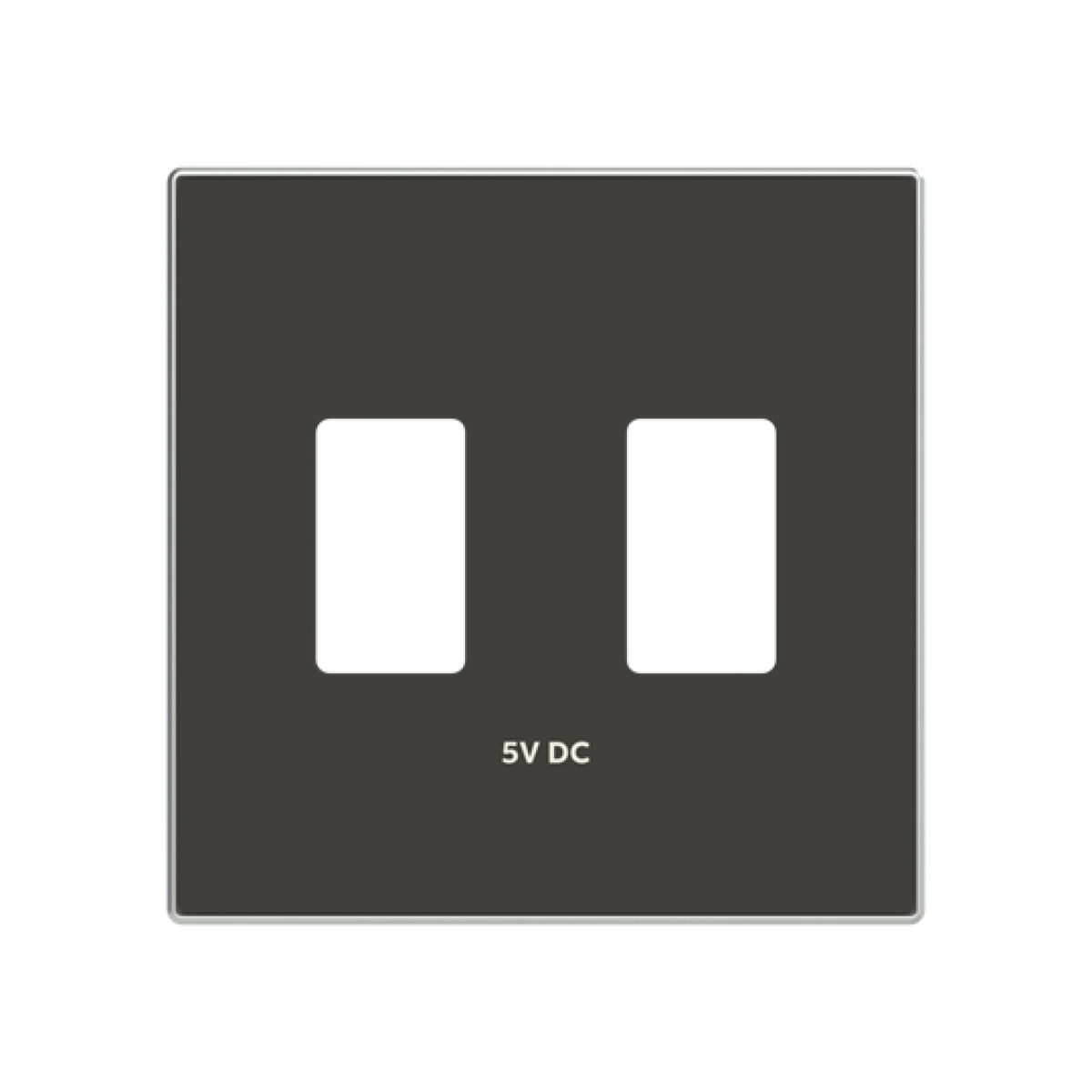 Cover USB charger USB 1 gangs Black  - Sky Niessen