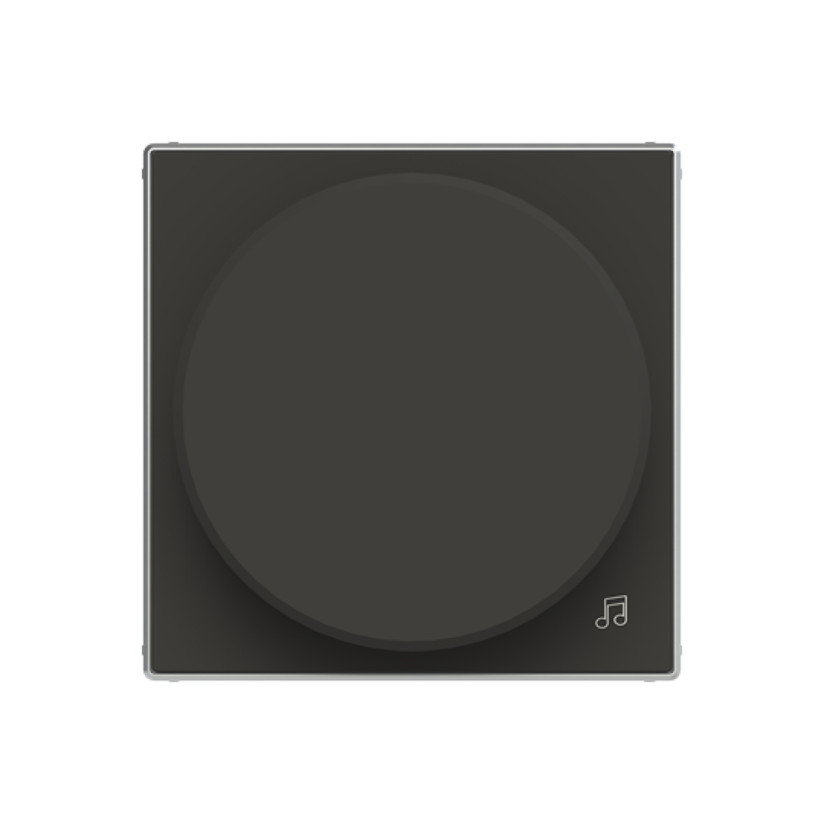 Cover plate Sound symbol for Loudness control Turn button Black - Sky Niessen