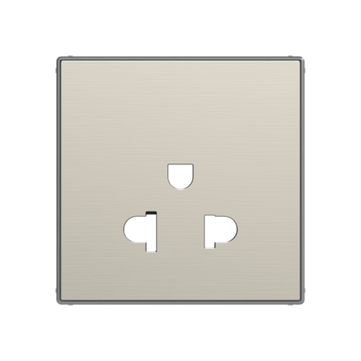 Cover socket outlet Without imprint Stainless steel - Sky Niessen