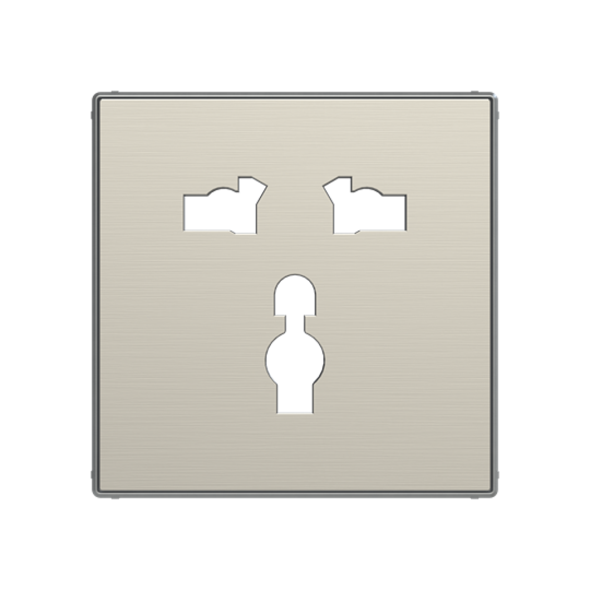 Cover socket outlet Without imprint Stainless steel - Sky Niessen