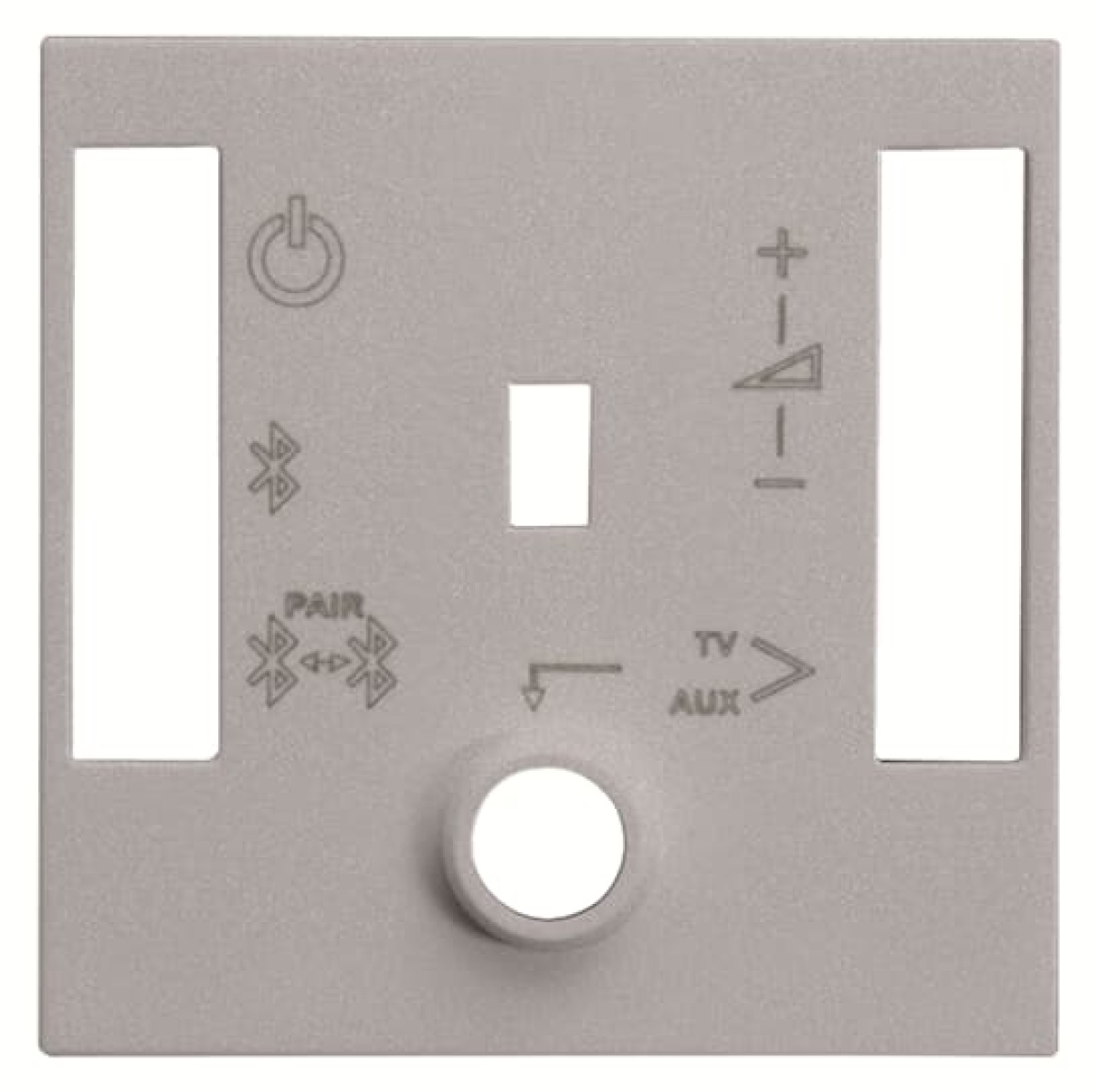 Cover plate Sound control Central cover plate Silver - Zenit