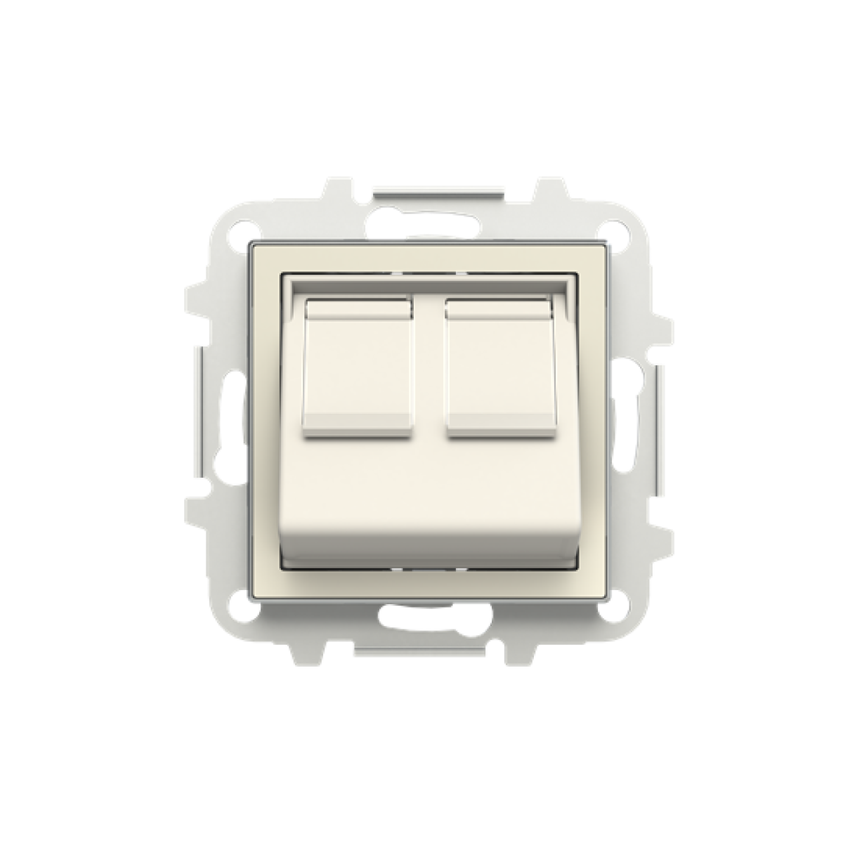 Cover plate Data connection 2 gang White - Sky Niessen