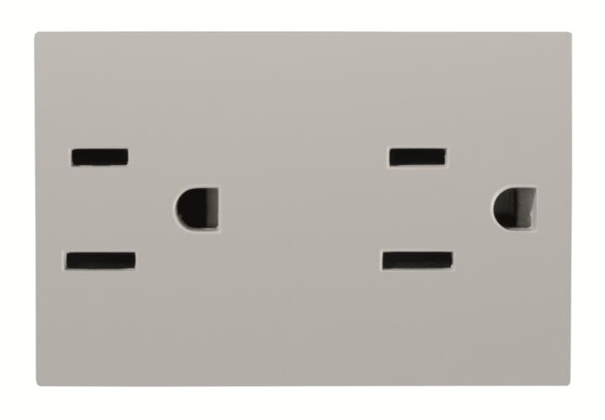 Socket outlet NEMA 5-15R NEMA Without imprint Silver - Zenit