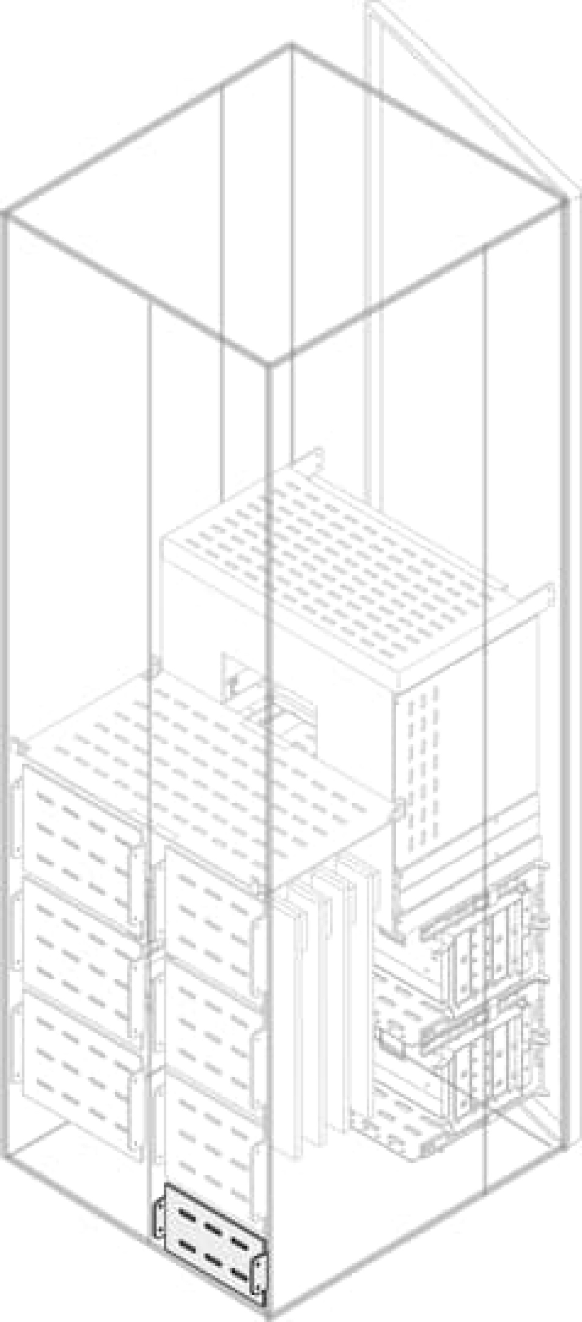 REAR VERT.SEGREG. H50MM W400MM INT.UP.