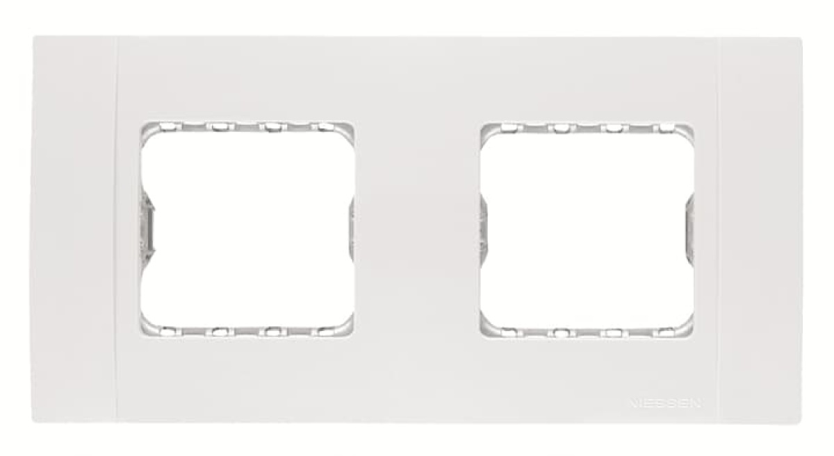 Frame 2G 2M 4-gang White - Stylo