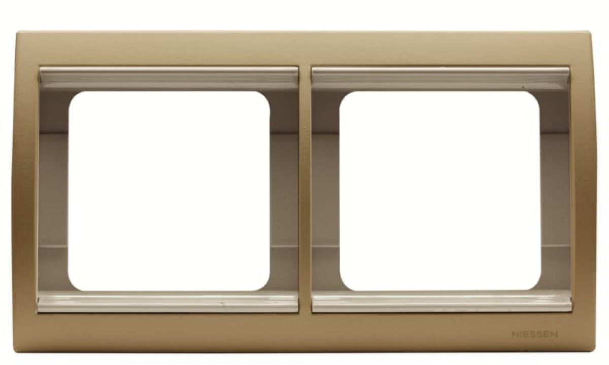 Frame horizontal 2-gang Beige - Olas