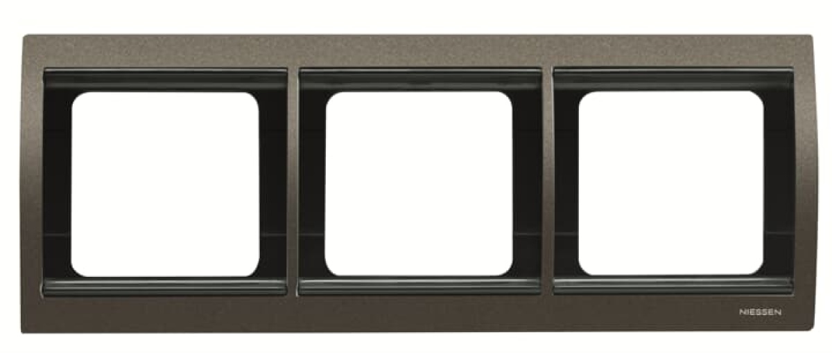 Frame horizontal 3-gang Aluminium - Olas