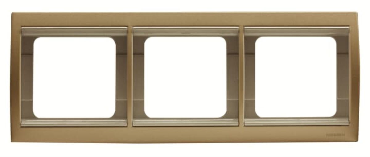 Frame horizontal 3-gang Beige - Olas