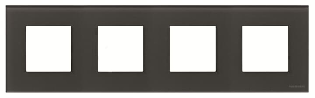 Frame 4 modules 1gang Champagne Glass - Zenit