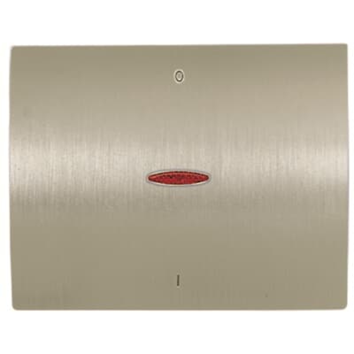 Cover switch 0I windicator Characters 0 and 1 for Switchpush button, Single rocker Aluminium - Olas