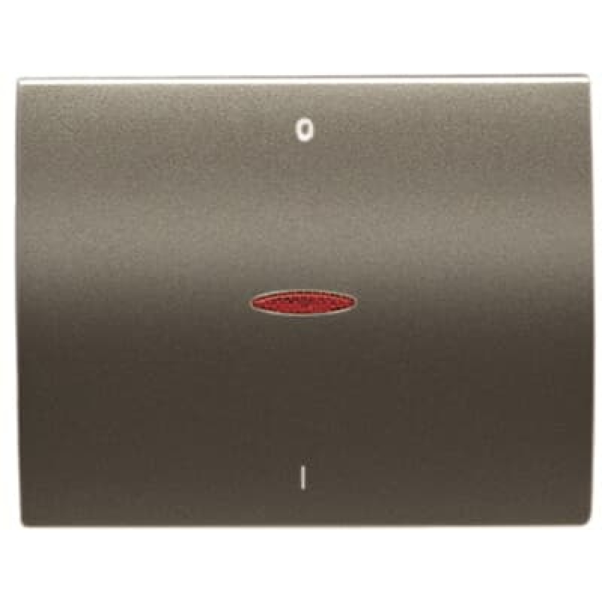 Cover switch 0I windicator Characters 0 and 1 for Switchpush button, Single rocker Aluminium - Olas